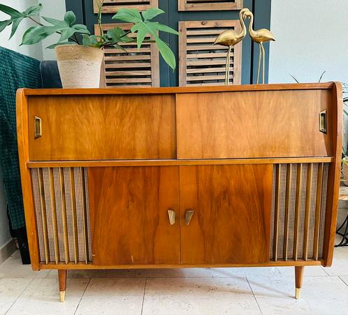 Mid Century Telefunken audiomeubel/drankkabinet, Antiek en Kunst, Antiek | Meubels | Kasten, Ophalen