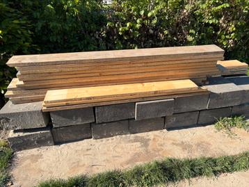 38 m1 steigerplanken steigerhout gebruikt 32x200 mm beschikbaar voor biedingen