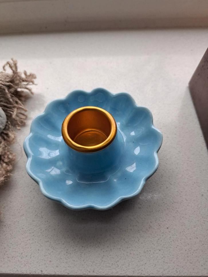 kandelaar keramiek bloem (Zusss), Huis en Inrichting, Woonaccessoires | Kandelaars en Kaarsen, Nieuw, Kandelaar, Minder dan 25 cm