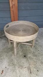 Bijzettafel, Huis en Inrichting, Tafels | Bijzettafels, Gebruikt, Rond, 55 tot 75 cm, Hout