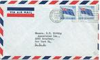B 1105 New Zealand 1963 naar Amerika USA Vlaggen, Postzegels en Munten, Brieven en Enveloppen | Buitenland, Envelop, Ophalen of Verzenden