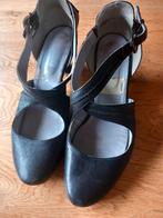 Carmens leren schoenen mt 40, Schoenen met lage hakken, Zwart, Ophalen of Verzenden, Carmens