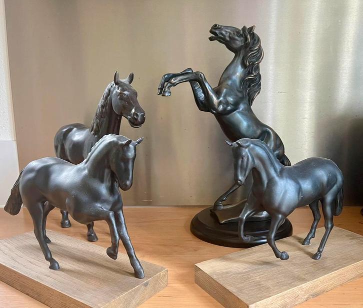 Verbronsde Paardenbeelden, Antiek en Kunst, Kunst | Beelden en Houtsnijwerken, Ophalen