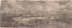 Arnhem Gezicht op Arnhem met de Rijn Houtgravure Koster 1866, Antiek en Kunst, Kunst | Etsen en Gravures, Ophalen of Verzenden