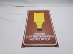 Reclamebord elektrotechnische installateur, Ophalen of Verzenden, Zo goed als nieuw, Reclamebord