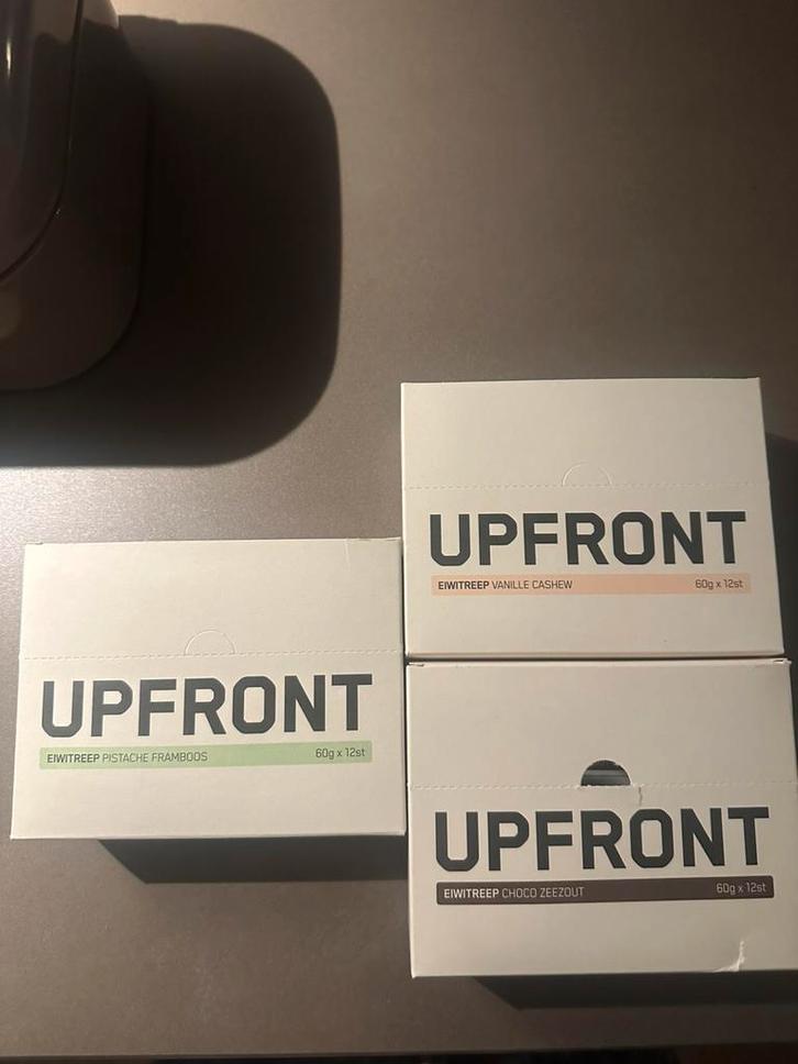 Upfront eiwitrepen, Sport en Fitness, Overige Sport en Fitness, Zo goed als nieuw, Ophalen of Verzenden