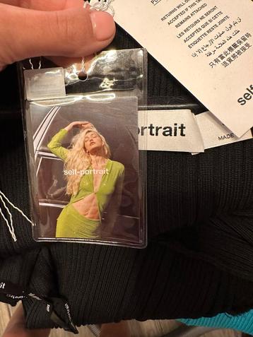 Self Portait dress jurk knit ribbed zwart S nieuw beschikbaar voor biedingen