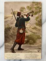 Wo1: ak zouave clairon militair frankrijk uniform, Ophalen of Verzenden, Landmacht, Nederland, Foto of Poster
