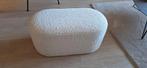 Hele mooie ovale teddy poef, ecru, Huis en Inrichting, Banken | Voetenbanken en Poefen, Minder dan 50 cm, Rond, Minder dan 50 cm