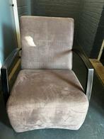 Fauteuil microleder antraciet, Huis en Inrichting, Fauteuils, Ophalen, 75 tot 100 cm, Zo goed als nieuw, Metaal