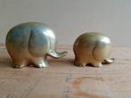 Vintage messing olifantjes, Ophalen of Verzenden, Gebruikt, Dier