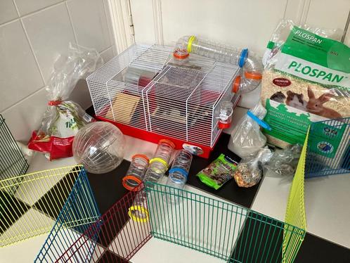 Hamsterkooi kooi hok compleet - Lees en zie alle foto’s, Dieren en Toebehoren, Knaagdieren en Konijnen | Hokken en Kooien, Zo goed als nieuw