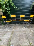 4 Tuinstoelen Hout/Metaal - Duurzaam, Ophalen, Gebruikt, Overige kleuren, Vier