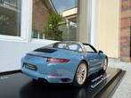 1:18 Porsche 911 991.2 Targa 4S Aetna Blue 2016 Spark Dealer, Overige merken, Auto, Models@sparkmodel.com, Ophalen of Verzenden