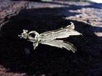 Zilveren Broche + strassteentjes+Das/Sjaalspeld + Olifantje, Ophalen of Verzenden, Zo goed als nieuw