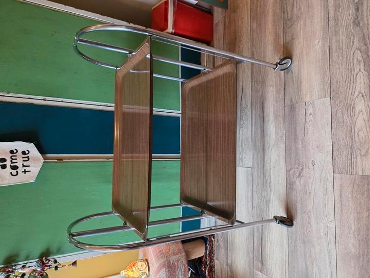 Serveer trolley Formica, Huis en Inrichting, Tafels | Sidetables, 25 tot 50 cm, 50 tot 100 cm, Rechthoekig, Ophalen of Verzenden