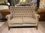 ALBANY CHESTERFIELD BANK HARRIS TWEED STOF COGNAC LEER, Nieuw, 75 tot 100 cm, Ophalen of Verzenden, Minder dan 150 cm