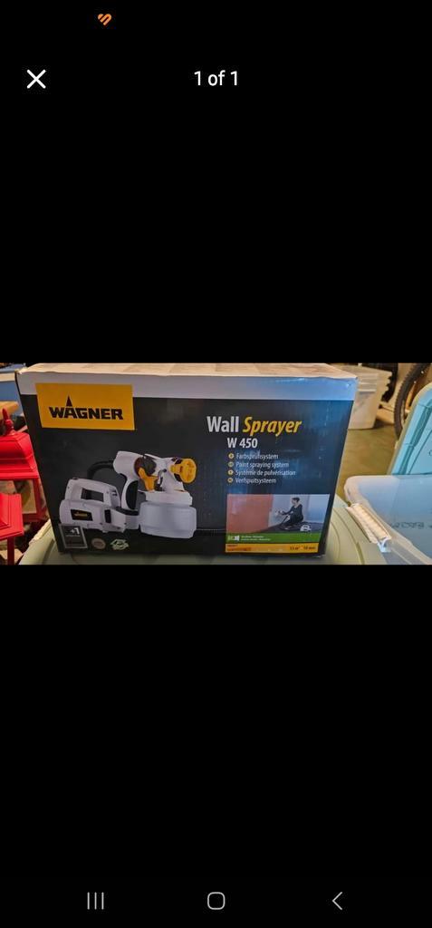 Wagner W 450 Verfspuitmachine, Doe-het-zelf en Verbouw, Schildersmaterialen, Zo goed als nieuw, Verfspuit of Verfpomp, Ophalen