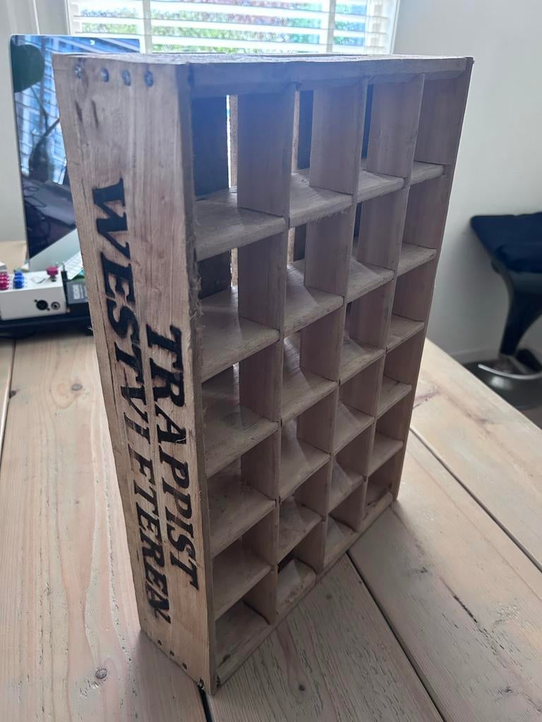 West Vleteren Bierkrat - Authentiek en Uniek!, Ophalen, Gebruikt, Overige houtsoorten, Minder dan 50 cm