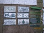 6m2 antieke metrotegels 12x18cm wit groen div randtegels, Antiek en Kunst, Ophalen