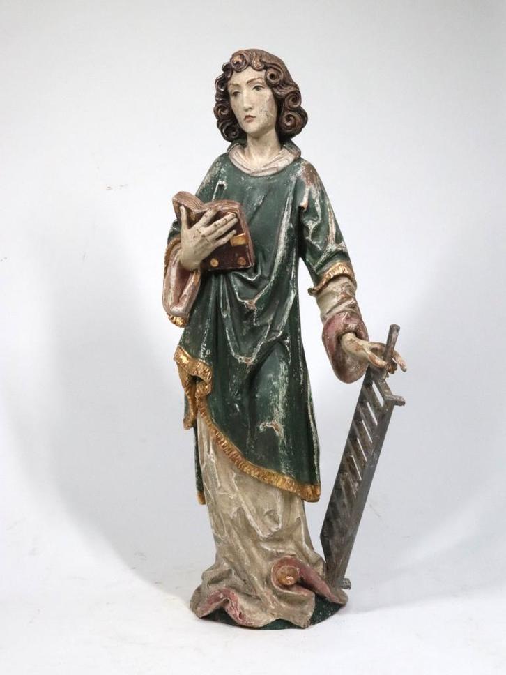 Neogotische Sculptuur Sint Laurentius, 19de eeuw, Antiek en Kunst, Antiek | Religie, Ophalen of Verzenden