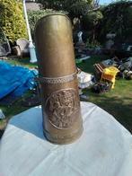 13423) antiek koperen bewerkte kolen kit  55cm hoog, Ophalen of Verzenden