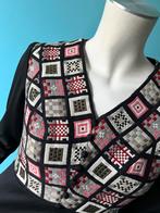 Vintage jaren 70 maxi-jurk zwart maat 36, Verzenden, Zwart, Vintage, Maat 36 (S)