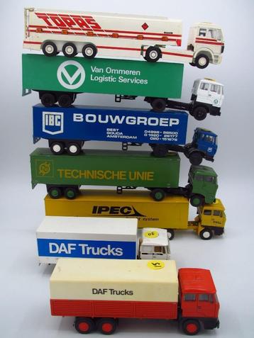 Lion car - 7 miniatuur Trucks DAF en Mercedes 1:50 beschikbaar voor biedingen