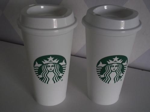 2 Starbucks koffiebeker tumbler 473 ml herbruikbaar ook p st, Huis en Inrichting, Keuken | Servies, Zo goed als nieuw, Kop(pen) en/of Schotel(s)