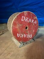 Oude Draka kabel haspel voor tafel oid, Ophalen, Gebruikt, Rond, Binnen