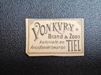 Luciferetiket Vonkvry Brand & Zoon Tiel, Verzamelen, Merken en Reclamevoorwerpen, Ophalen of Verzenden, Gebruikt, Verpakking