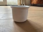 Witte Bloempot west germany, Rond, Binnen, Ophalen of Verzenden, Zo goed als nieuw