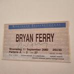 Concertkaartje met handtekening Brian ferry. 11-9-2002, Verzamelen, Muziek, Artiesten en Beroemdheden, Gesigneerd, Foto of Kaart