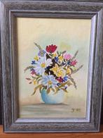 STIL LEVEN Boeket J M Olieverf schilderij Gesigneerd J M,, Antiek en Kunst, Kunst | Schilderijen | Klassiek, Ophalen of Verzenden
