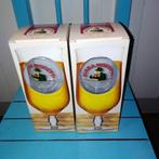 Birra moretti bierglazen in doosje 2 stuks, Verzamelen, Biermerken, Ophalen, Zo goed als nieuw, Glas of Glazen, Overige merken