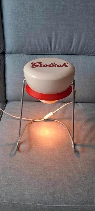 Bureau lamp Grolsch jaren 70   beschikbaar voor biedingen
