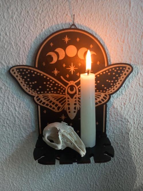 Altaar, wicca, mot, vlinder, motvlinder, wanddisplay, Hobby en Vrije tijd, Overige Hobby en Vrije tijd, Nieuw, Verzenden