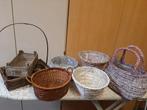 Diverse rieten bloemenmandjes € 3,50 per stuk, Gebruikt, Mand, Ophalen of Verzenden, Riet