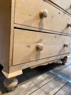 Landelijk oud grenen ladekast commode kast met vijf lades, Antiek en Kunst, Antiek | Meubels | Kasten, Ophalen