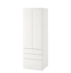 Kledingkast SMÅSTAD PLATSA wit met 3 lades en rek, Ophalen, Zo goed als nieuw, 50 tot 75 cm, 150 tot 200 cm