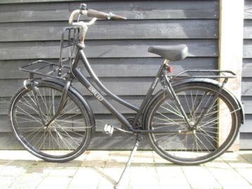 mat zwarte 28 inch Sparta Pick Up oma fiets framemaat 57 cm beschikbaar voor biedingen