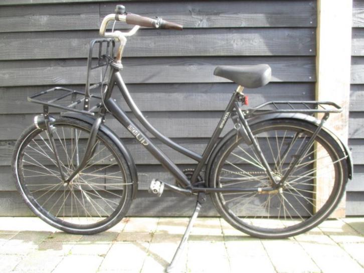 mat zwarte 28 inch Sparta Pick Up oma fiets framemaat 57 cm, Fietsen en Brommers, Fietsen | Dames | Omafietsen, Gebruikt, 56 cm of meer