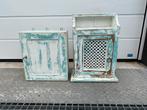 2 unieke vintage badkamer of wc kastjes 36x40x16 en 39x53x16, Huis en Inrichting, Badkamer | Badkamermeubels, Ophalen, Minder dan 50 cm
