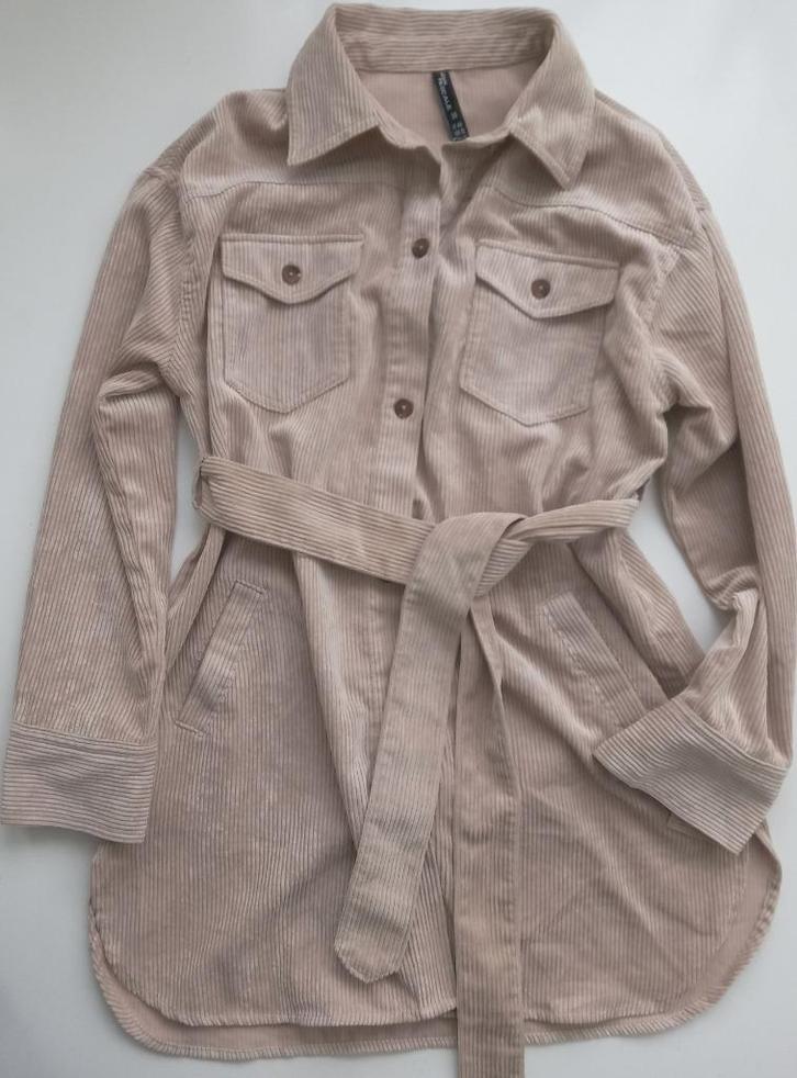 Jean Pascale beige corduroy blouse, maat 38, Kleding | Dames, Blouses en Tunieken, Zo goed als nieuw, Maat 38/40 (M), Beige, Verzenden