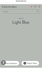 5L Flexa Farrow & Ball light blue no 22, Ophalen, Zo goed als nieuw, Blauw