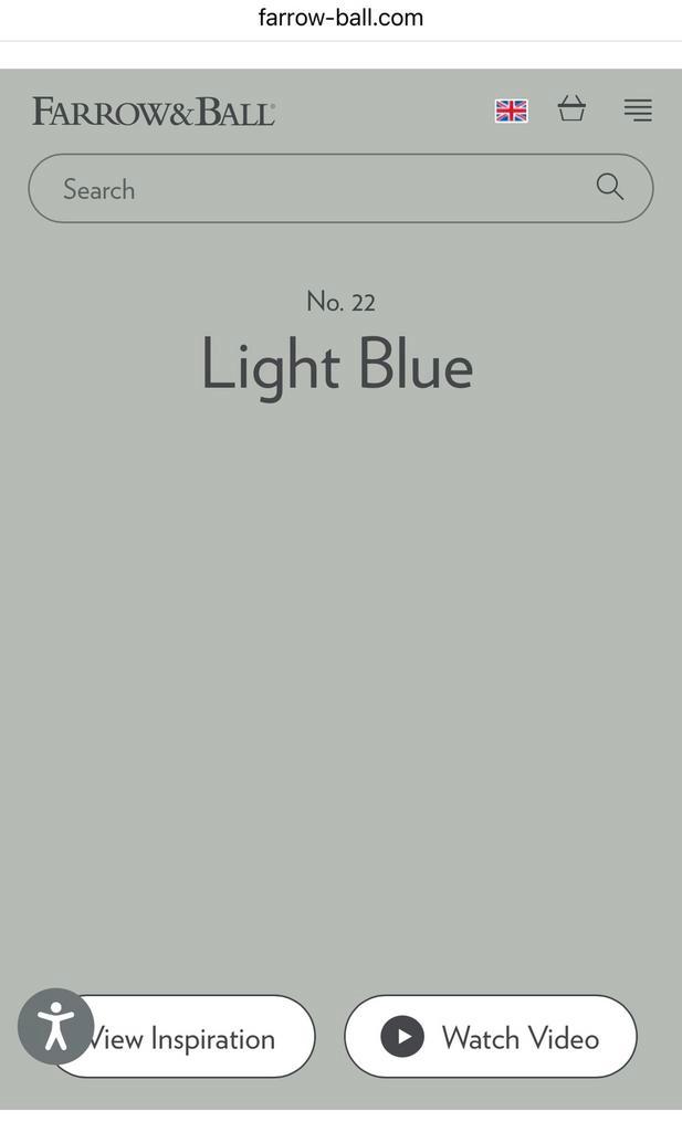 5L Flexa Farrow & Ball light blue no 22, Doe-het-zelf en Verbouw, Verf, Beits en Lak, Zo goed als nieuw, Blauw, Ophalen