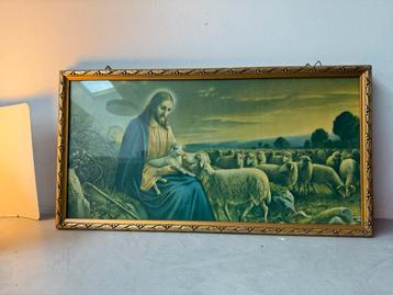 Prachtige goudkleurige houten lijsten – met religieuze prent beschikbaar voor biedingen