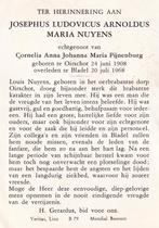 Nuyens Josephus 1908 Oirschot  1968 Bladel, Verzamelen, Ophalen of Verzenden, Bidprentje