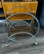 Serveerwagen / trolley vintage Gispen stijl, Huis en Inrichting, Tafels | Bijzettafels, Ophalen, Gebruikt, Metaal of Aluminium