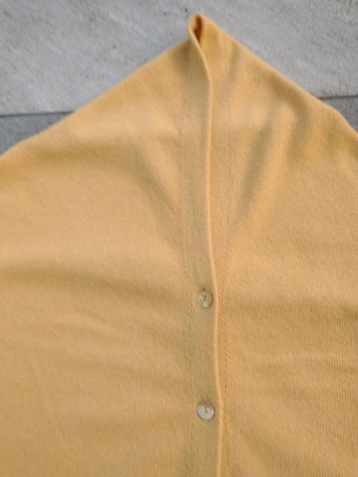 geel wollen vest/poncho dames, Kleding | Dames, Truien en Vesten, Zo goed als nieuw, Maat 38/40 (M), Geel, Ophalen of Verzenden